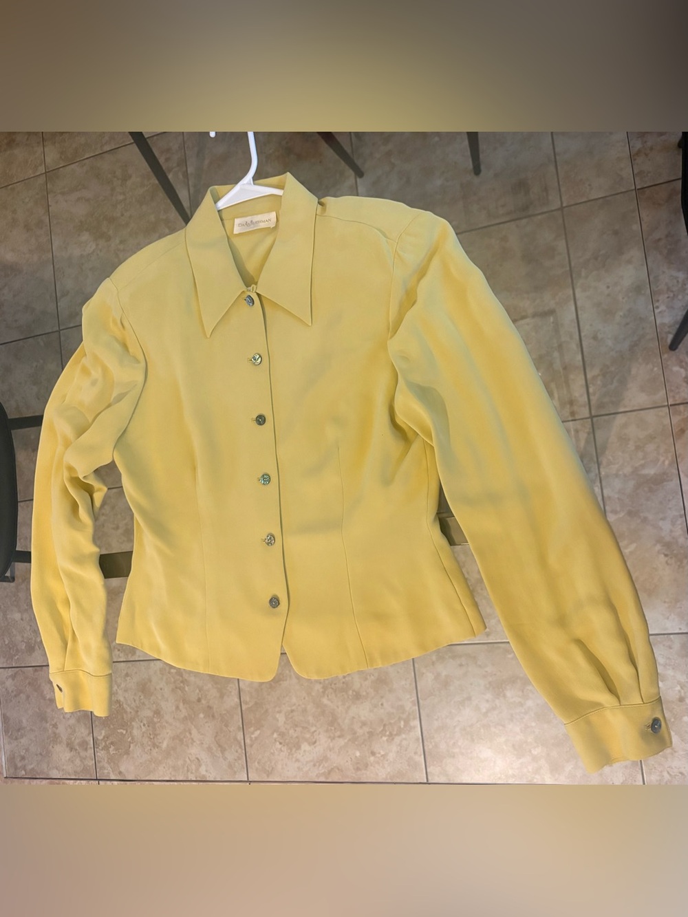 Dana Buchman Button-Front Silk Blouse